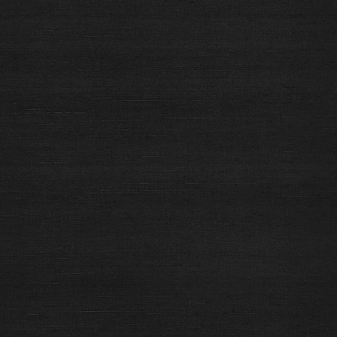 T19707 Shang Extra Fine Sisal Grasscloth Resource Volume 6 Pitch Black Wallpaper by Thibaut