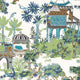 Mystic Garden Blue and Green Eden Wallpaper by Thibaut