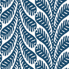 T20827 Ginger Navy Eden Wallpaper by Thibaut