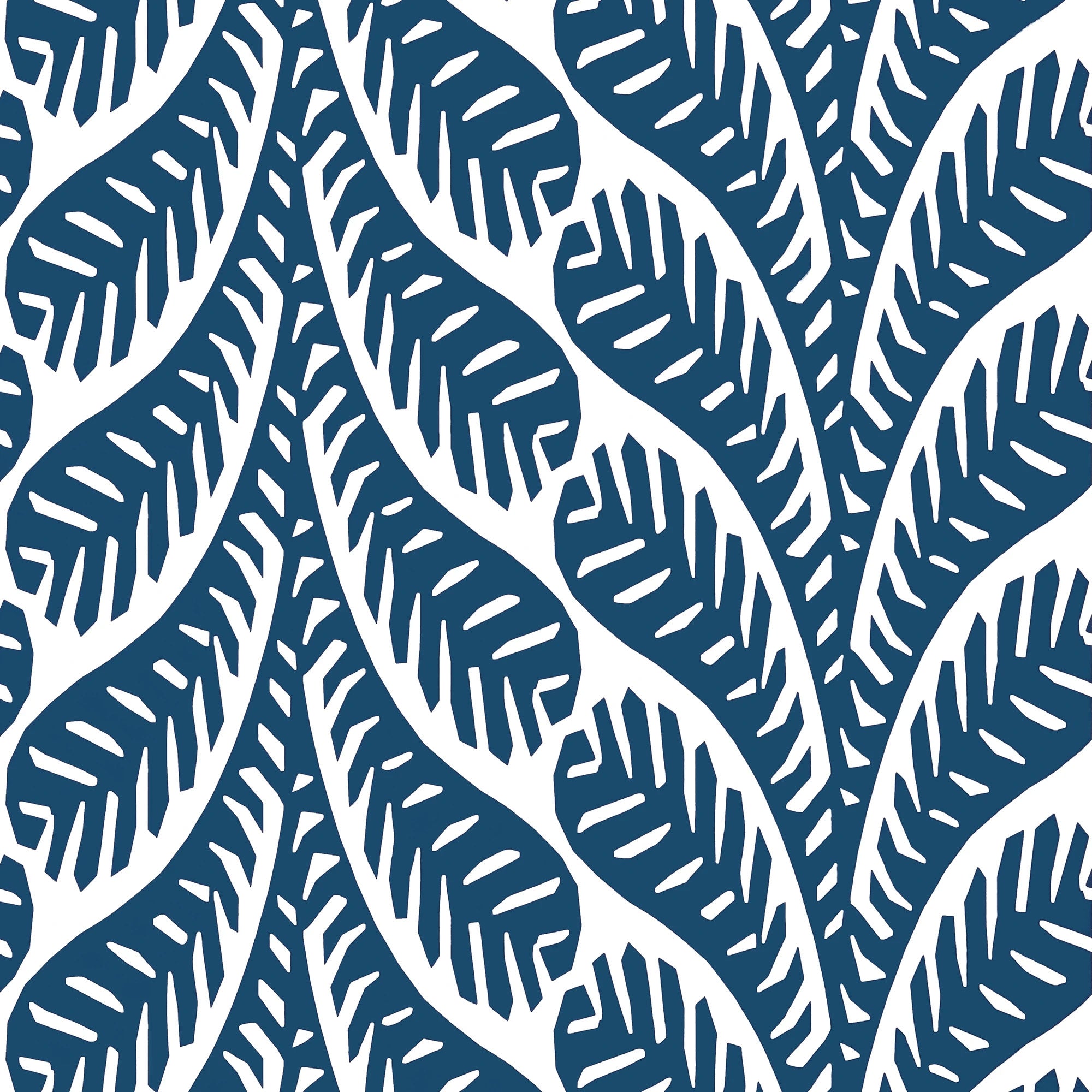 T20827 Ginger Navy Eden Wallpaper by Thibaut