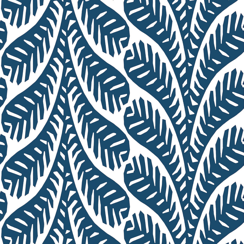 T20827 Ginger Navy Eden Wallpaper by Thibaut