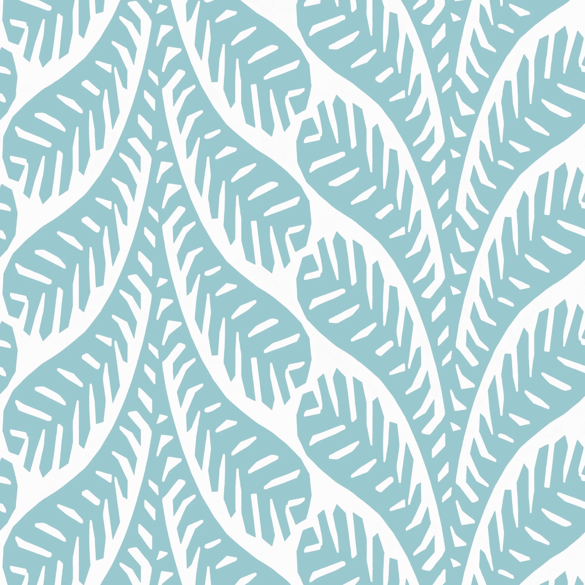 T20829 Ginger Spa Blue Eden Wallpaper by Thibaut
