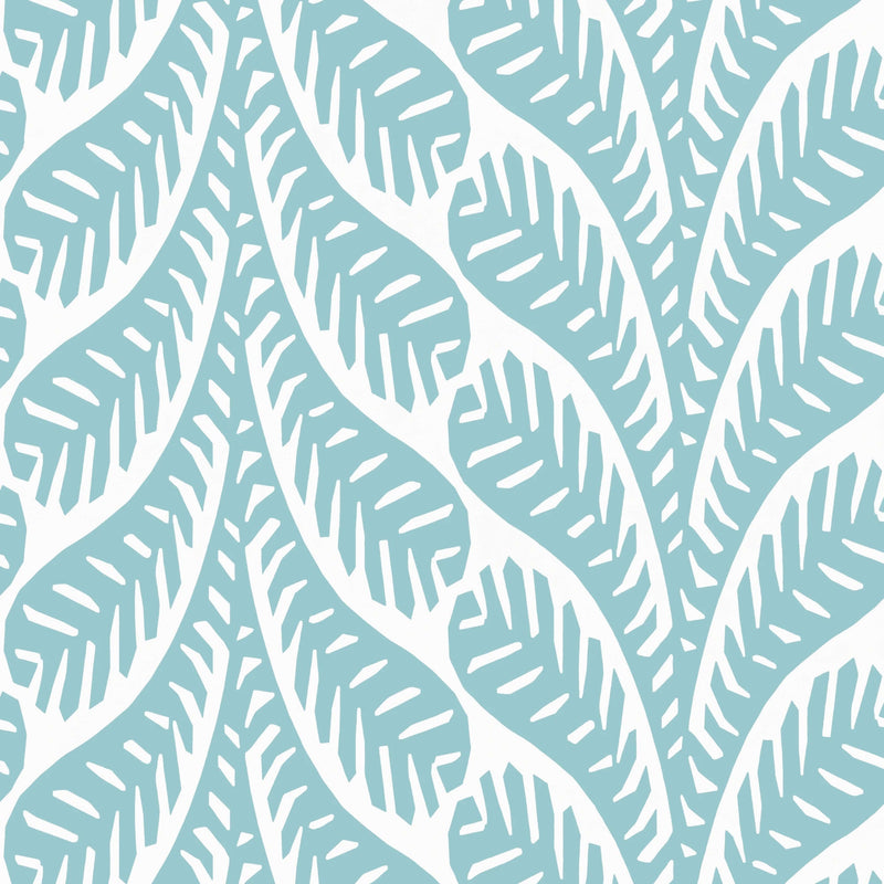 T20829 Ginger Spa Blue Eden Wallpaper by Thibaut