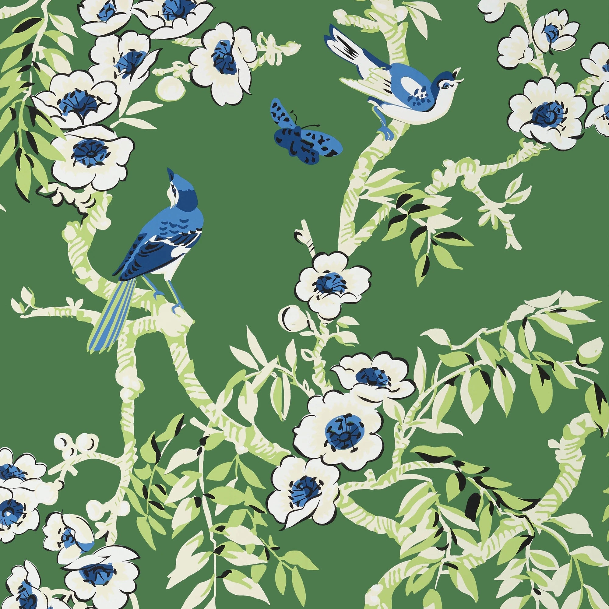 T20841 Yukio Green Eden Wallpaper by Thibaut