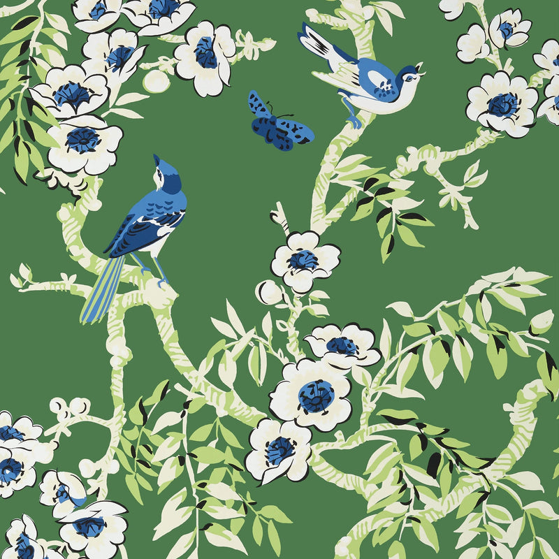 T20841 Yukio Green Eden Wallpaper by Thibaut