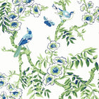 T20842 Yukio Blue and Green Eden Wallpaper by Thibaut