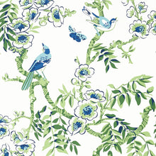 T20842 Yukio Blue and Green Eden Wallpaper by Thibaut