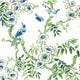 Yukio Blue and Green Eden Wallpaper by Thibaut