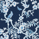 Yukio Navy and White Eden Wallpaper by Thibaut