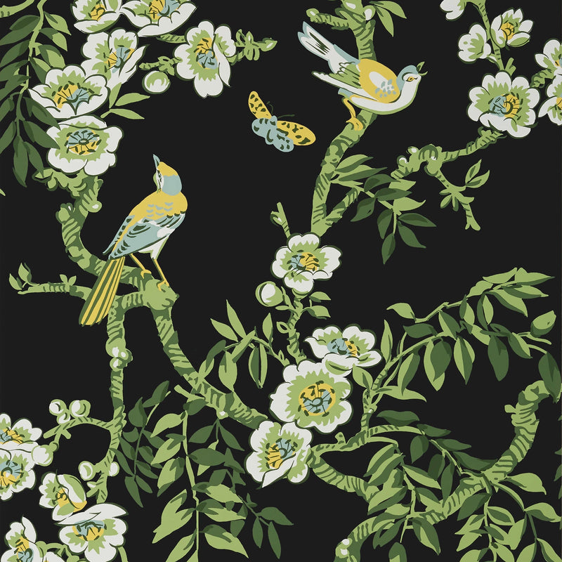 T20845 Yukio Black Eden Wallpaper by Thibaut
