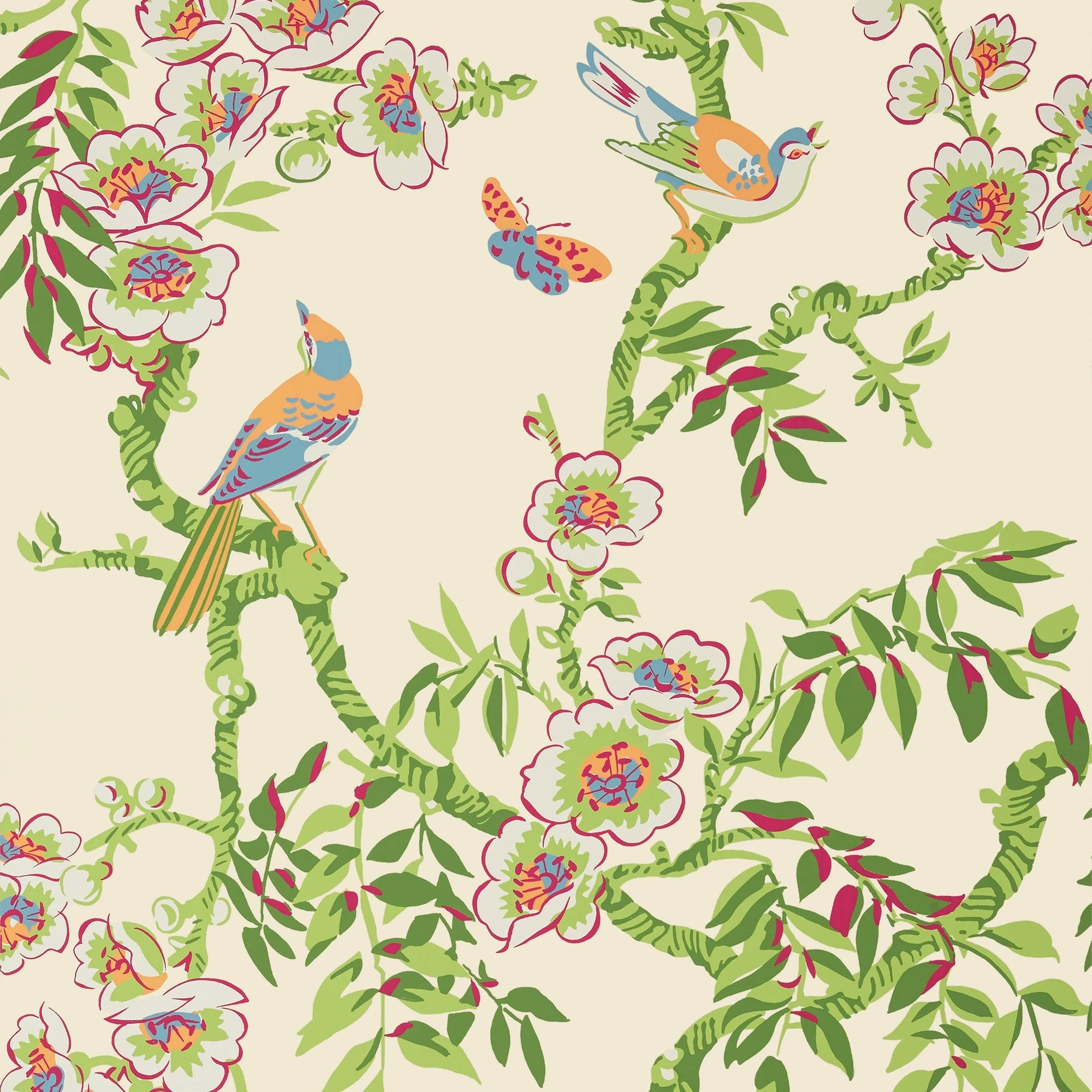 T20847 Yukio Cream Eden Wallpaper by Thibaut