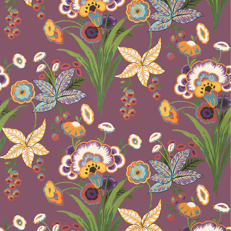 T20850 Pasadena Plum Eden Wallpaper by Thibaut