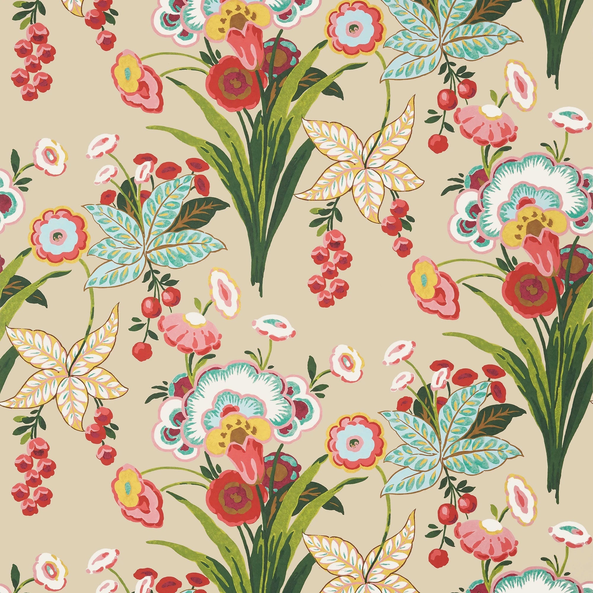 T20852 Pasadena Cream Eden Wallpaper by Thibaut