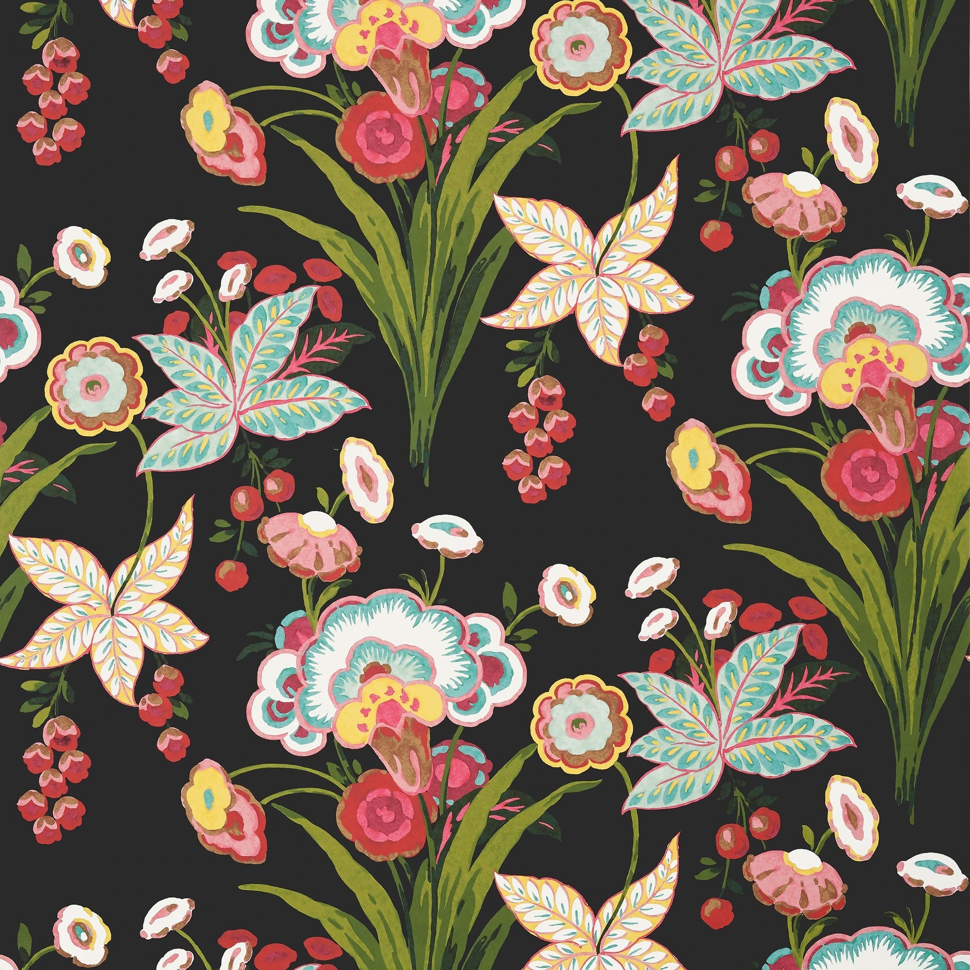 T20853 Pasadena Black Eden Wallpaper by Thibaut