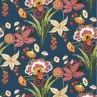 T20854 Pasadena Navy Eden Wallpaper by Thibaut