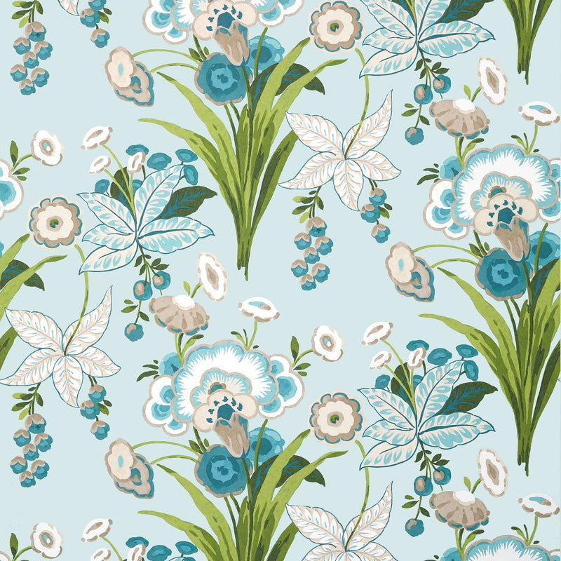 T20855 Pasadena Spa Blue Eden Wallpaper by Thibaut