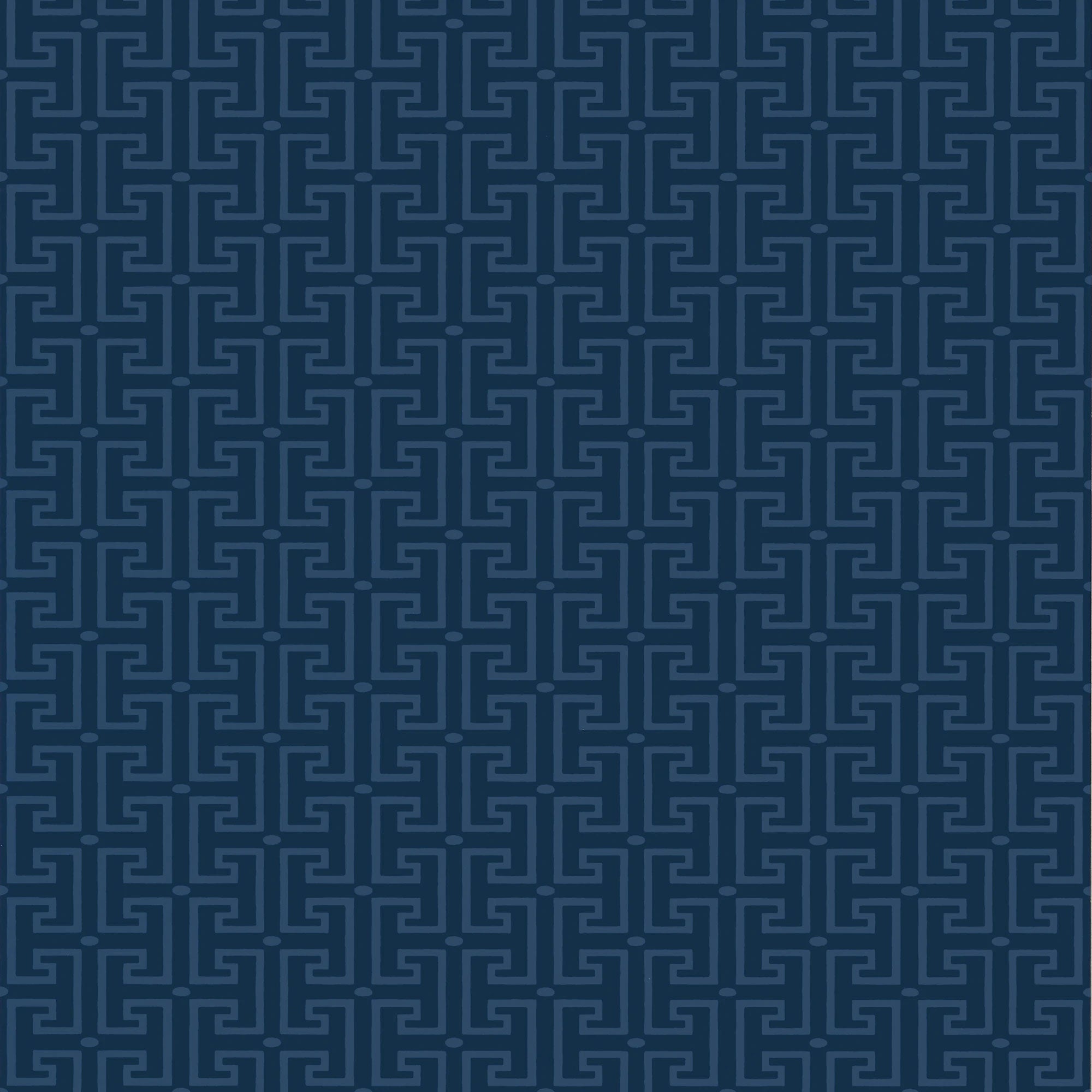 T20858 T-Square Navy Eden Wallpaper by Thibaut