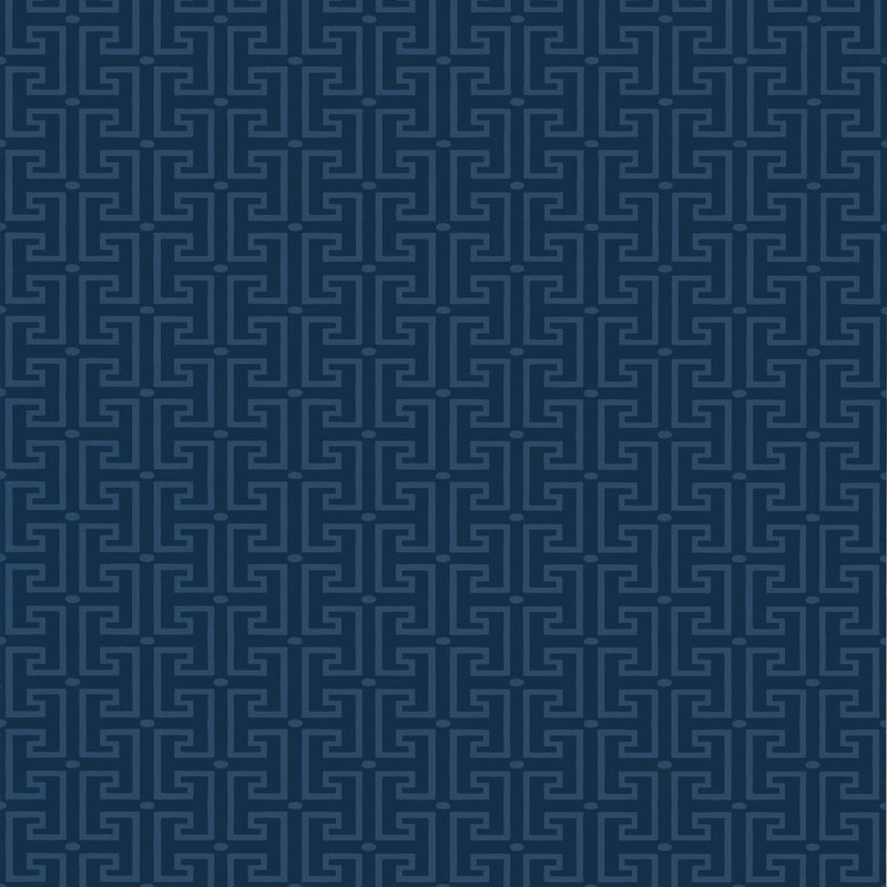 T20858 T-Square Navy Eden Wallpaper by Thibaut