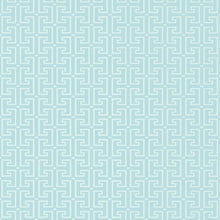 T20864 T-Square Spa Blue Eden Wallpaper by Thibaut