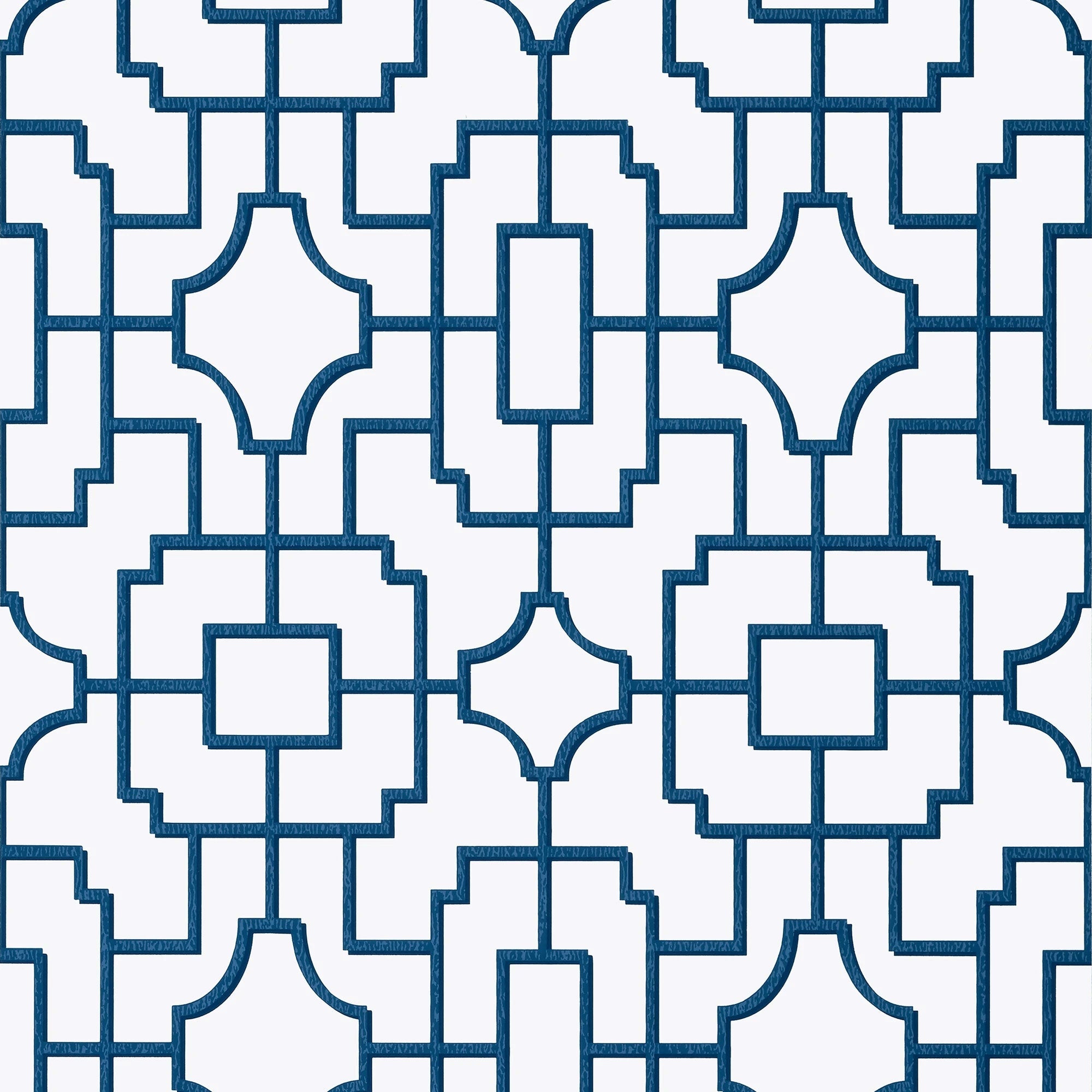 T20867 Fretwork Navy Eden Wallpaper by Thibaut