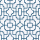 Fretwork Navy Eden Wallpaper by Thibaut