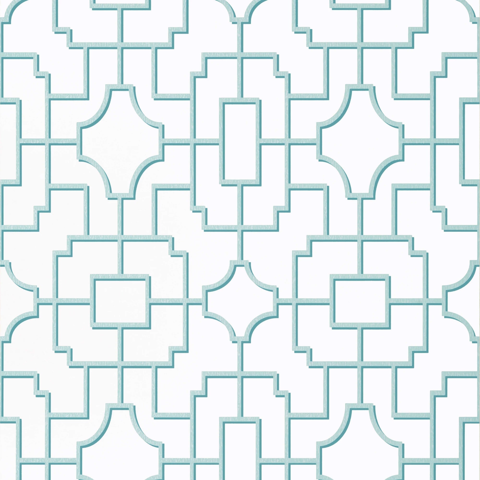 T20869 Fretwork Spa Blue Eden Wallpaper by Thibaut