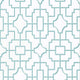 Fretwork Spa Blue Eden Wallpaper by Thibaut