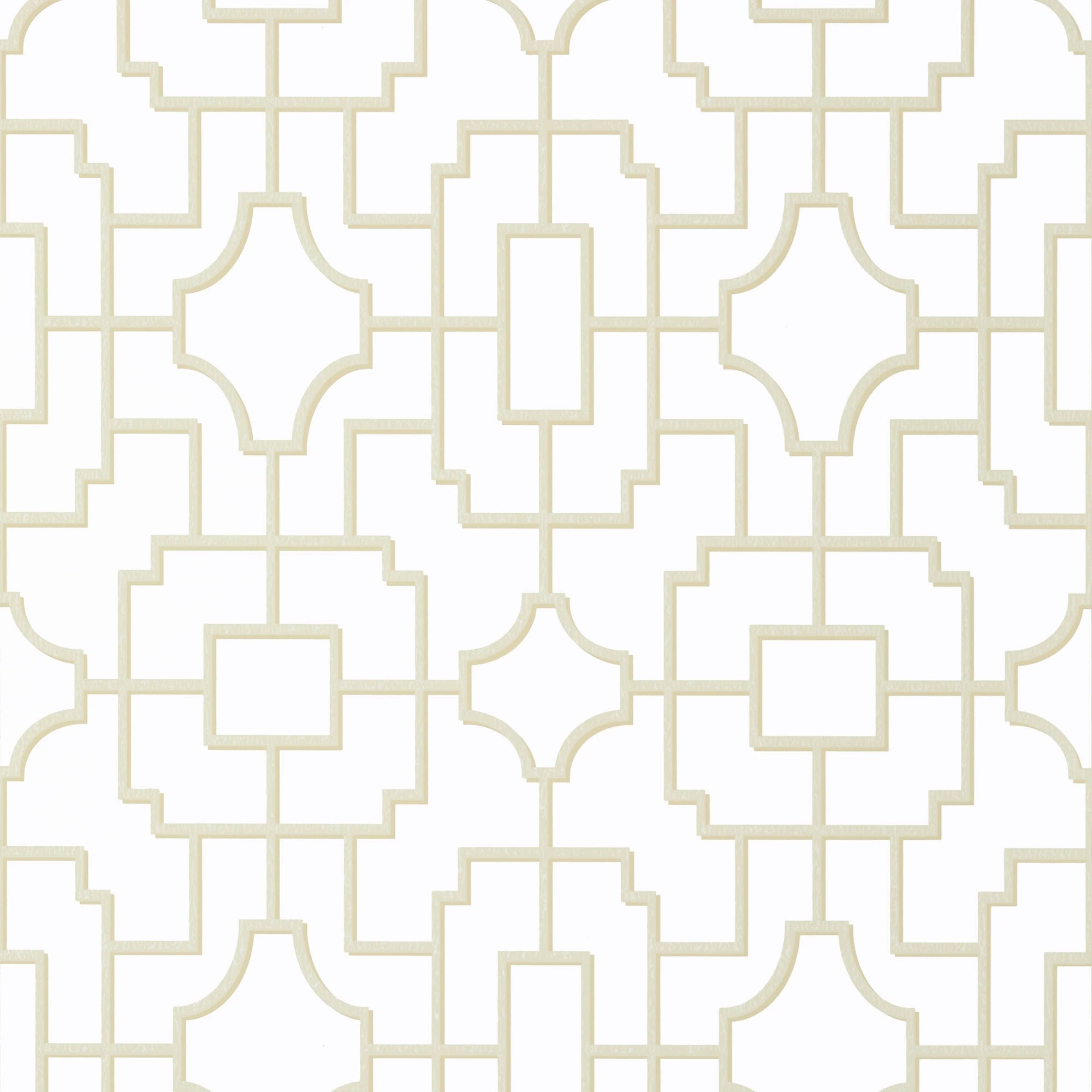T20870 Fretwork Beige Eden Wallpaper by Thibaut