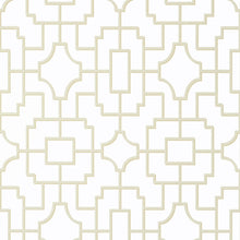 T20870 Fretwork Beige Eden Wallpaper by Thibaut