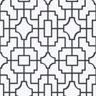 T20871 Fretwork Black Eden Wallpaper by Thibaut