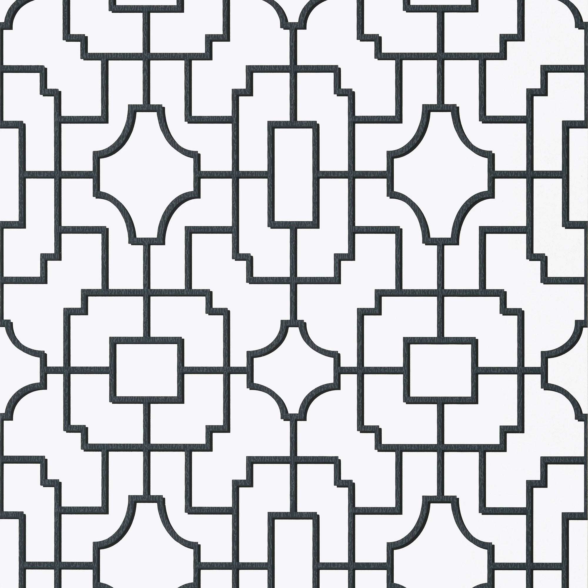 T20871 Fretwork Black Eden Wallpaper by Thibaut