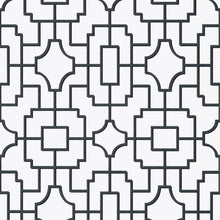 T20871 Fretwork Black Eden Wallpaper by Thibaut