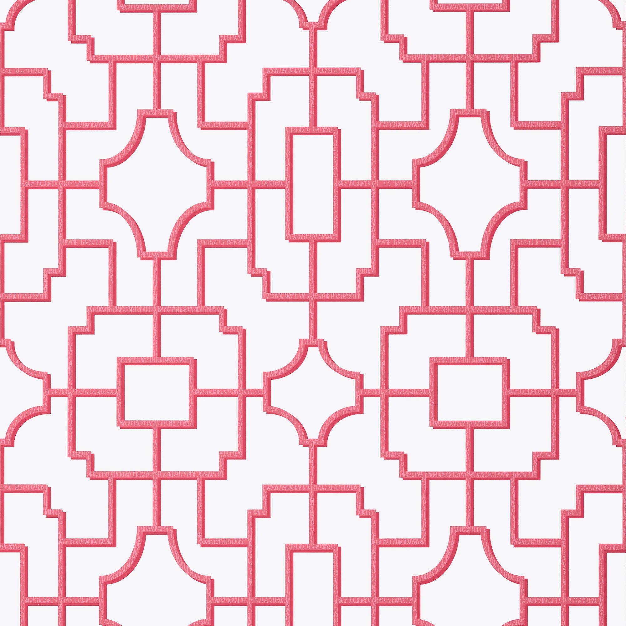 T20872 Fretwork Pink Eden Wallpaper by Thibaut