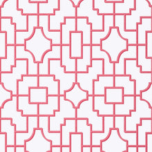 T20872 Fretwork Pink Eden Wallpaper by Thibaut