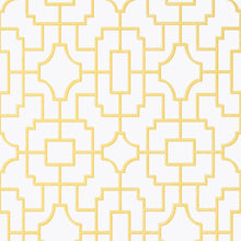 T20873 Fretwork Yellow Eden Wallpaper by Thibaut