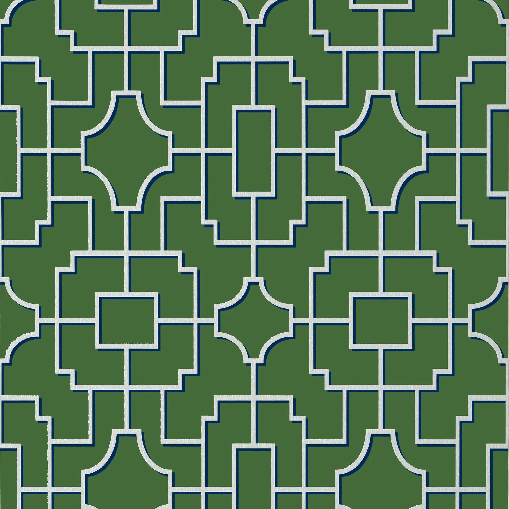 T20874 Fretwork Emerald Eden Wallpaper by Thibaut