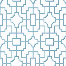 T20875 Fretwork Light Blue Eden Wallpaper by Thibaut