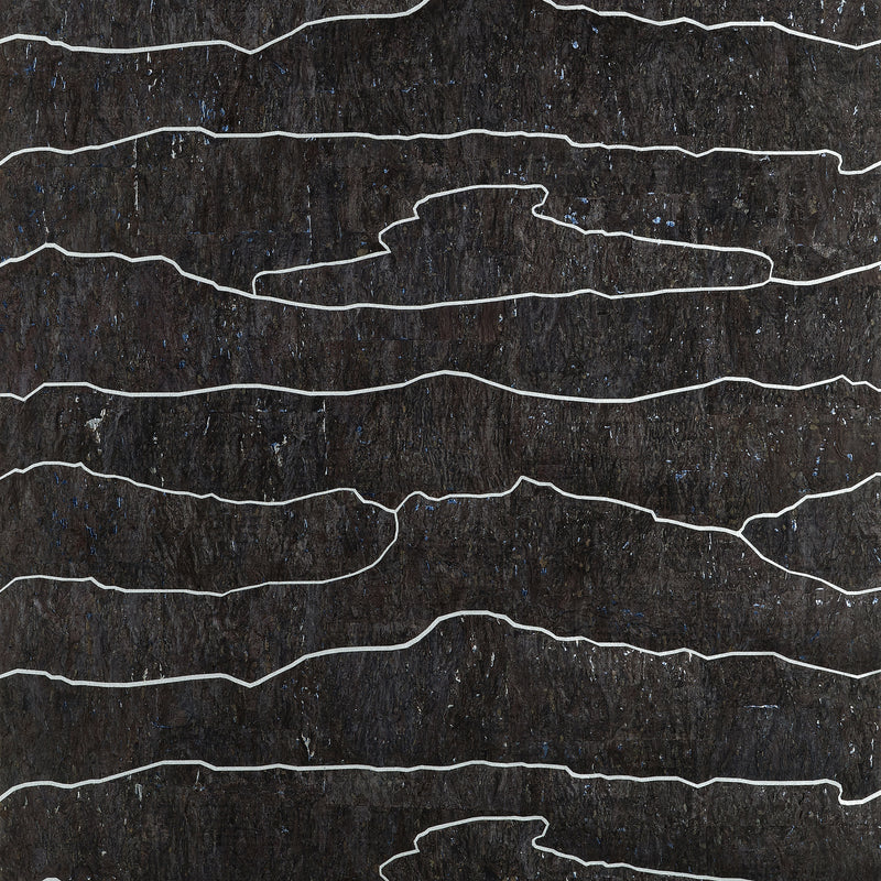 T24406 Cloud Mosaic Black Silver Yutori Wallpaper by Thibaut