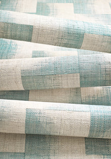 T24429 Raffia Squares Mineral Yutori Wallpaper by Thibaut