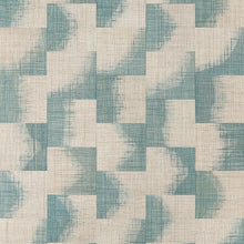 T24429 Raffia Squares Mineral Yutori Wallpaper by Thibaut