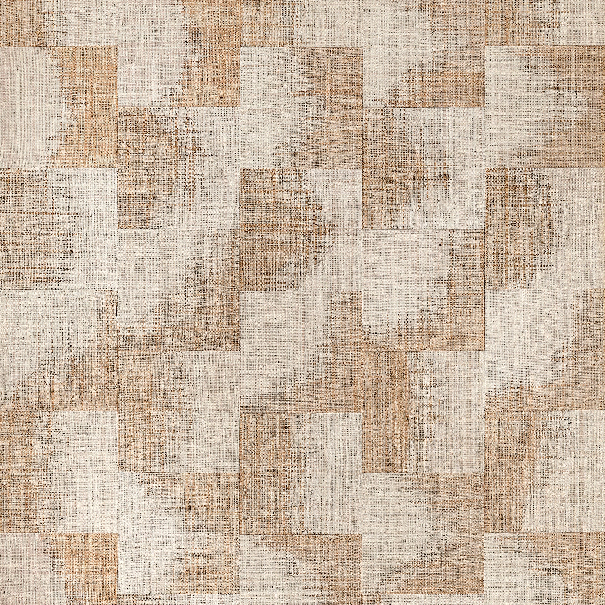 T24431 Raffia Squares Beige Yutori Wallpaper by Thibaut
