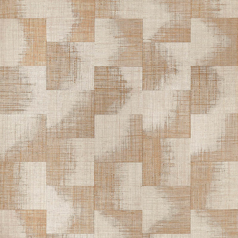 T24431 Raffia Squares Beige Yutori Wallpaper by Thibaut
