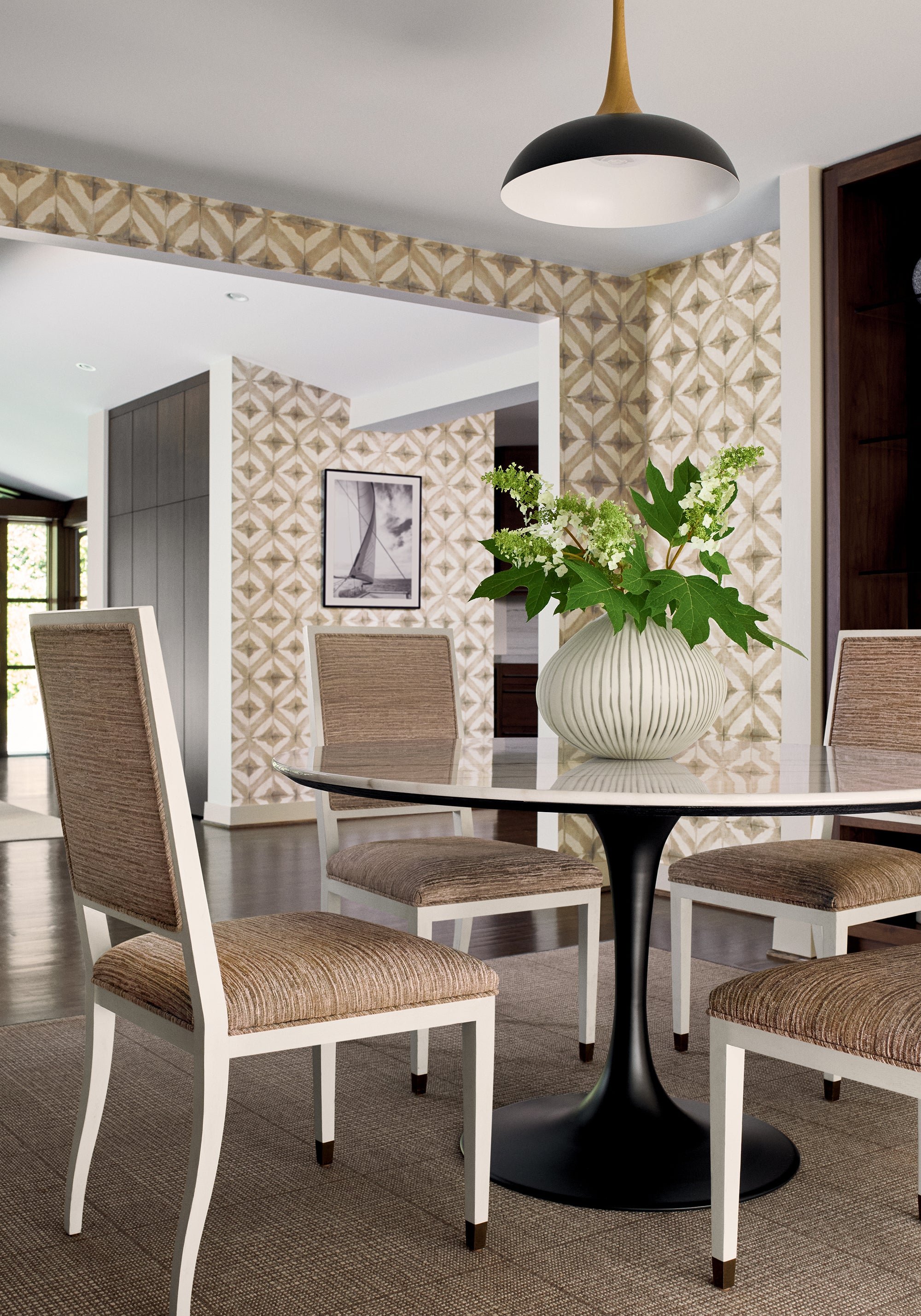 T24444 Water Blocks Beige Yutori Wallpaper by Thibaut