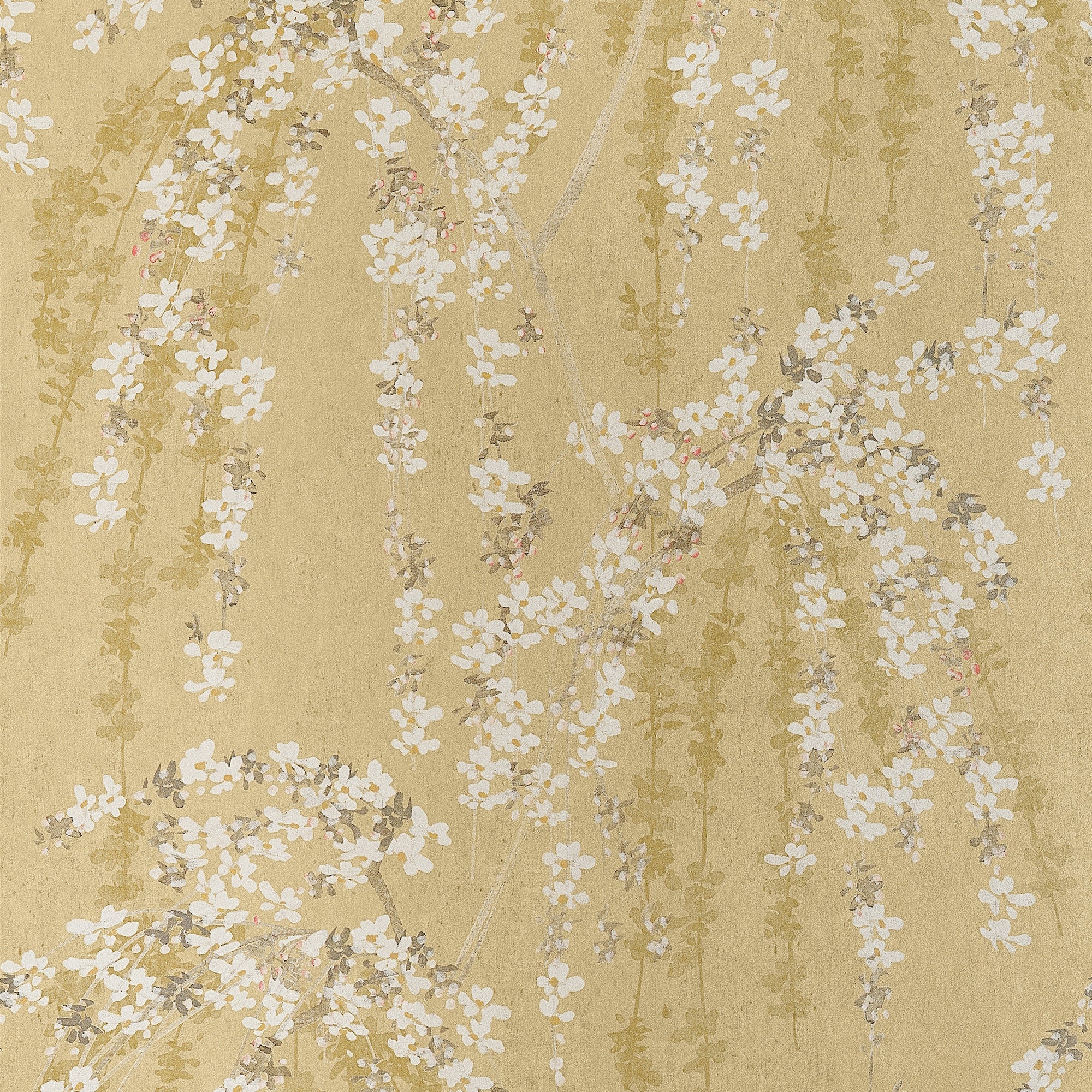T24455 Weeping Blossom Gold Yutori Wallpaper by Thibaut