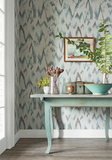 T27014 Point Lobos Brown and Teal Natural Resource 3 Wallpaper by Thibaut