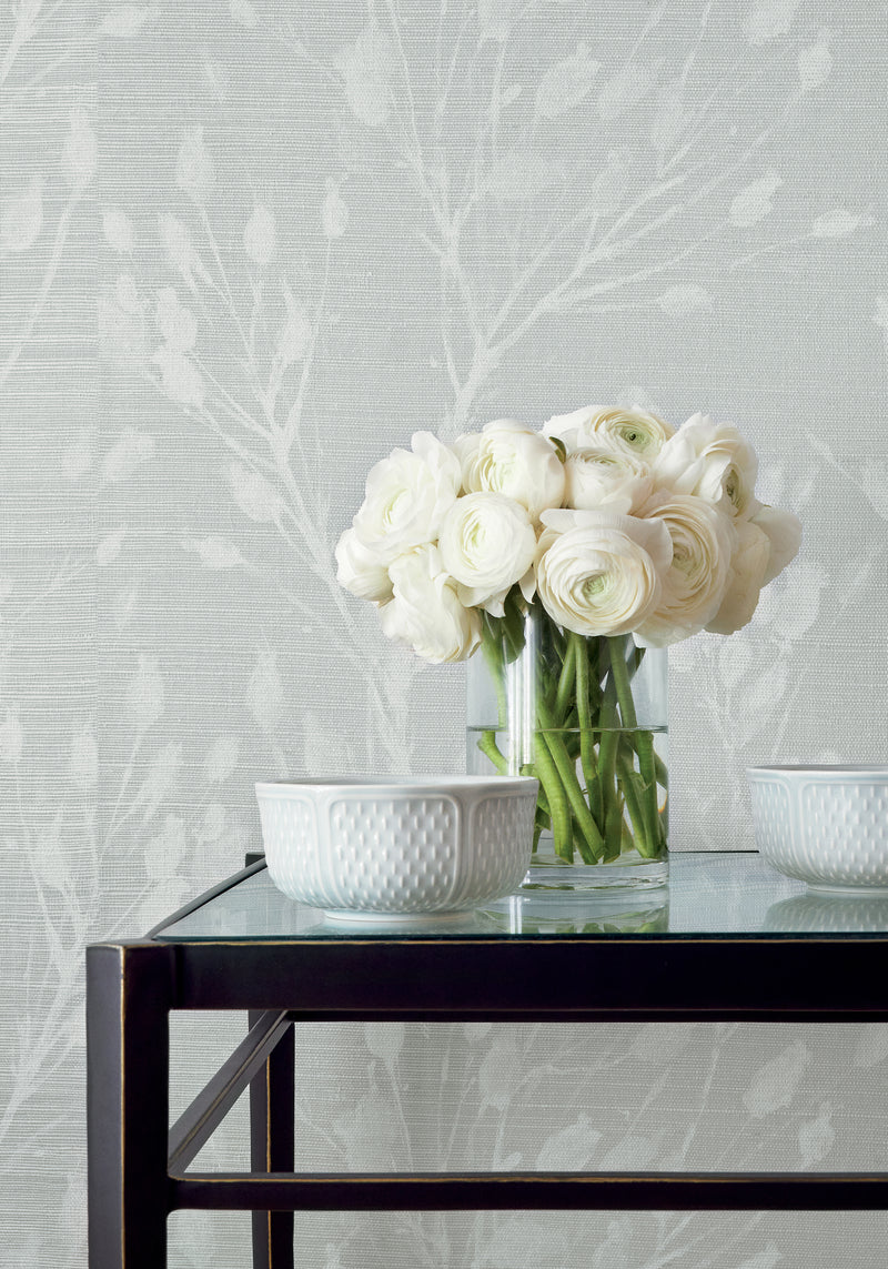 T27025 Wild Flower Grey Natural Resource 3 Wallpaper by Thibaut
