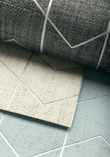 T27027 Cordoza Weave Spa Blue and Silver Natural Resource 3 Wallpaper by Thibaut