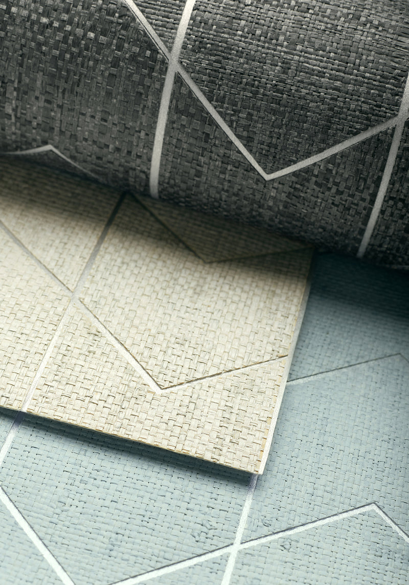 T27027 Cordoza Weave Spa Blue and Silver Natural Resource 3 Wallpaper by Thibaut