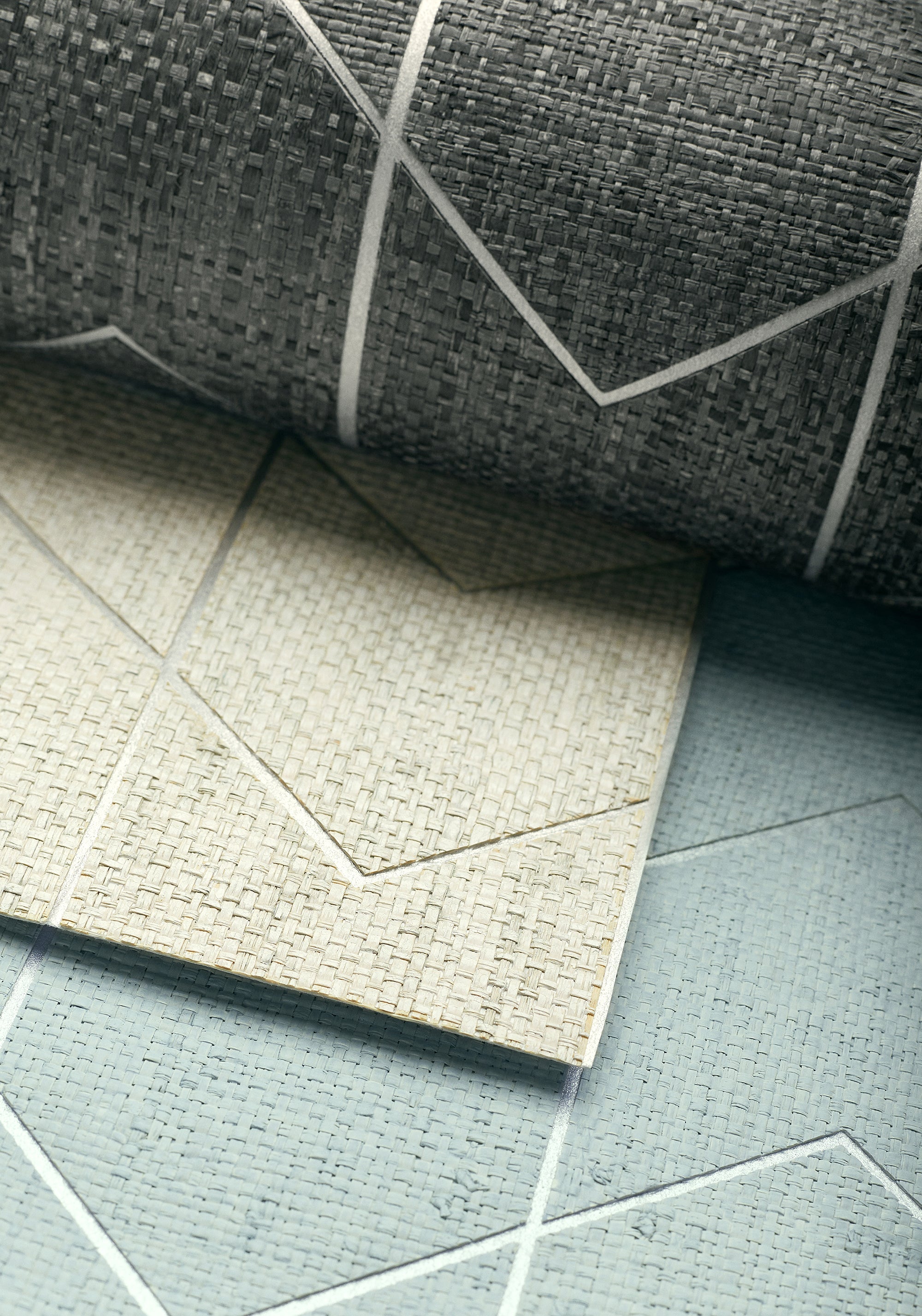 T27028 Cordoza Weave Charcoal Natural Resource 3 Wallpaper by Thibaut