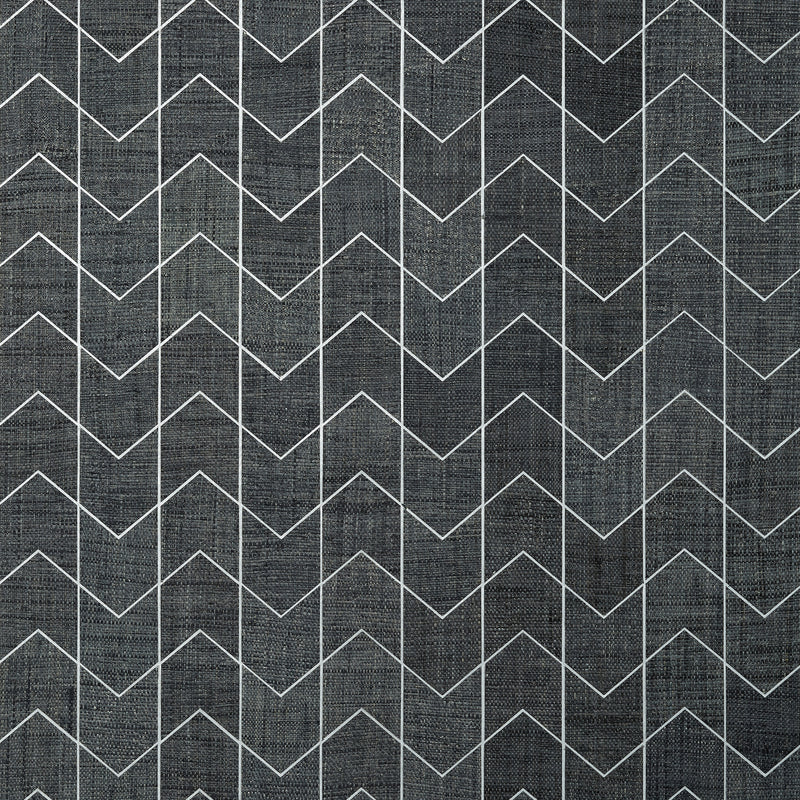 T27028 Cordoza Weave Charcoal Natural Resource 3 Wallpaper by Thibaut